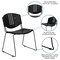 Flash Furniture Stack Chair, Plastic, Black w/Black Frame RUT-NF02-BK-GG - alternate 6