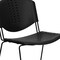 Flash Furniture Stack Chair, Plastic, Black w/Black Frame RUT-NF02-BK-GG - alternate 3