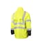 Radians Hi-Vis Rain Coat, PVC/Poly, Class 3 Hi-Vis Green / Black, 3XL RW07J-3ZGV-3X - alternate 2