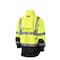 Radians Hi-Vis Rain Jacket, Rip Stop Oxford, Class Class 3 Hi-Vis Green, 2XL RW32-3Z1Y-2X - alternate 4