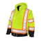 Tough Duck Hi-Vis 5-in-1 Safety Jacket, 300D Poly Oxford with PU Coating, Class 3 Type R, Fluorescent Green S42651 - alternate 1