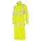 Deltaplus Hi-Vis Long Rain Coat, Polyester/Polyurethane Coating, Class 3 High Visibility Lime, 3XL 62032 - alternate 4