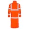 Deltaplus Hi-Vis Long Rain Coat, Polyester/Polyurethane Coating, Class 3 High Visibility Orange, 4XL 62040 - alternate 2