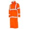 Deltaplus Hi-Vis Long Rain Coat, Polyester/Polyurethane Coating, Class 3 High Visibility Orange, 4XL 62040 - alternate 3
