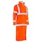 Deltaplus Hi-Vis Long Rain Coat, Polyester/Polyurethane Coating, Class 3 High Visibility Orange, 4XL 62040 - alternate 4