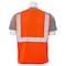 Deltaplus Safety Vest, Mesh, Hi-Viz, Orange, 2XL 61883 - alternate 2