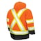 Tough Duck Men's Hi-Vis Safety Parka, 300D Poly Oxford with PU Coating, Orange, Xl S17611 - alternate 3