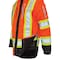 Tough Duck Men's Hi-Vis 4-in-1 Safety Jacket, 300D Ripstop, 100% Polyester, Orange, 2XL S18721 - alternate 2