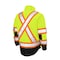 Tough Duck Men's Hi-Vis 4-in-1 Safety Jacket, 300D Ripstop, 100% Polyester, Green, M S18711 - alternate 2