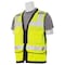 Deltaplus Safety Vest, Zipper, Hi-Viz, Lime, 5XL 61237 - alternate 3