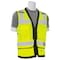 Deltaplus Safety Vest, Zipper, Hi-Viz, Lime, 5XL 61237 - alternate 2