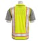 Deltaplus Deluxe Surveyor Vest Lime MD, 100% polyester solid front, mesh back, Hi Viz Lime, Size Medium 62385 - alternate 3