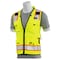 Deltaplus Deluxe Surveyor Vest Lime MD, 100% polyester solid front, mesh back, Hi Viz Lime, Size Medium 62385 - alternate 2