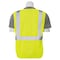 Deltaplus Vest with Pockets, Economy, Hi-Viz, Lime, M 61629 - alternate 4