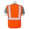 Deltaplus Safety Vest, Mesh, Hi-Viz, Orange, 3XL 61457 - alternate 2