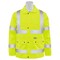 Deltaplus Hi-Vis Rain Coat, Polyester/Polyurethane Coating, High Visibility Lime, 5XL 61486 - alternate 1