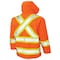 Tough Duck Rain Jacket, Polyester, Polyurethane, Class 3 Type R, Orange, M S37211 - alternate 3