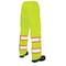 Tough Duck Hi-Visibility Rain Pants, 100% Rip-Stop Polyester, 32 in Inseam, Drawstring Closure, Gree/Yellow S37421 - alternate 2