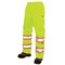 Tough Duck Hi-Visibility Rain Pants, 100% Rip-Stop Polyester, 32 in Inseam, Drawstring Closure, Gree/Yellow S37421 - alternate 1