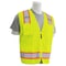 Deltaplus Surveyor Vest, ANSI Class 2, Lime, XL, 100% polyester tricot, Hi Viz Lime, Size XL 62372 - alternate 2