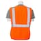 Deltaplus Safety Vest, Woven Oxford, HiViz, Orange, XL 61721 - alternate 3