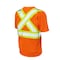 Tough Duck High Visibility Short Sleeve Shirt, 2, R, Polyester, Orange, S S39211 - alternate 3