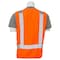 Deltaplus Safety Vest, Zipper, Hi-Viz, Orange, L 61209 - alternate 4