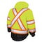 Tough Duck Men's Hi-Vis 5-in-1 Safety Jacket, 300D Poly Oxford with PU Coating, Fluorescent Green, LT S42641 - alternate 9
