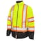 Tough Duck Hi-Vis 5-in-1 Safety Jacket, 300D Poly Oxford with PU Coating, Class 3 Type R, Fluorescent Green S42651 - alternate 2