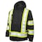Tough Duck Hi-Vis 5-in-1 Safety Jacket, 300D Poly Oxford with PU Coating, Class 1 Type O, Black, 3XLT S42651 - alternate 1