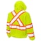 Tough Duck High Visibility Hooded Sweatshirt, 2, R, Polyester, Green/Yellow, M S49411 - alternate 2