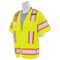 Deltaplus Safety Vest, Mesh, Solid, Hi-Viz, Lime, XL 65042 - alternate 2