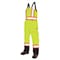 Tough Duck High Visibility Bib Overalls, Mens, Waist 32" to 34", Fluorescent Green, M S87611 - alternate 1