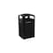 Rubbermaid Commercial Landmark Series(R) 50 gal Square Outdoor Can, Black, None, Plastic, 26 in FG397500BLA - alternate 1