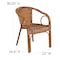 Flash Furniture Brown Rattan Patio Chair with Dark Red Frame SDA-AD632009D-1-GG - alternate 8