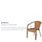 Flash Furniture Brown Rattan Patio Chair with Dark Red Frame SDA-AD632009D-1-GG - alternate 2