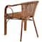 Flash Furniture Brown Rattan Patio Chair with Dark Red Frame SDA-AD632009D-1-GG - alternate 6