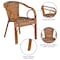 Flash Furniture Brown Rattan Patio Chair with Dark Red Frame SDA-AD632009D-1-GG - alternate 3