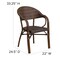 Flash Furniture Cocoa Rattan Patio Chair w/ Bamboo-Aluminum Frame SDA-AD642003R-1-GG - alternate 3