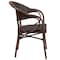 Flash Furniture Dark Brown Rattan Patio Chair with Red Frame SDA-AD642003R-2-GG - alternate 2