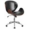 Flash Furniture Contemporary Chair Mid-Back Exec Chair, Black/Walnut, 17" to 20" Height SD-SDM-2240-5-BK-GG - alternate 3