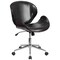 Flash Furniture Contemporary Conference Office Chair, Black Back, 21-1/2 in W 26" L 32" H, Leather Seat SD-SDM-2240-5-MAH-BK-GG - alternate 3