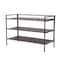 Seville Classics Shoe Rack, Resin Slatted, 3 Tier, Espresso SHE15882 - alternate 1