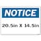 Vestil Vinyl Label Sign, 14-1/2" Height, 20-1/2" Width, Vinyl Label, Rectangle, English SI-N-54-E-LB-011 - alternate 2
