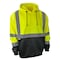Radians Hi-Vis Hooded Sweatshirt, Type R Class 3, Type R Class 3, Low piling polyester fleece, 2X SJ02B-3PGS-2X - alternate 1