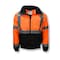 Radians Hi-Vis 2-in-1 Bomber Jacket, 100% Polyester Oxford, 300D, DWR Coated, Hi-Vis Orange / Black, L SJ110B-3ZOS-L - alternate 2