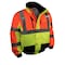 Radians Hi-Vis Bomber Jacket, 100% Polyester Oxford, 300D, DWR Coated, Class Type R Class 3 3XL SJ12-3ZMS-3X - alternate 1