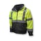 Radians Hi-Vis 3-in-1 Bomber Jacket, 100% Polyester Oxford, 300D, DWR Coated, Hi-Vis Green / Black, 2XL SJ210B-3ZGS-2X - alternate 1