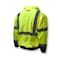 Radians Hi-Vis 3-in-1 Bomber Jacket, 100% Polyester Oxford, 300D, DWR Coated, Hi-Vis Green / Black, 2XL SJ210B-3ZGS-2X - alternate 8