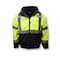 Radians Hi-Vis 3-in-1 Bomber Jacket, 100% Polyester Oxford, 300D, DWR Coated, Hi-Vis Green / Black, 2XL SJ210B-3ZGS-2X - alternate 3